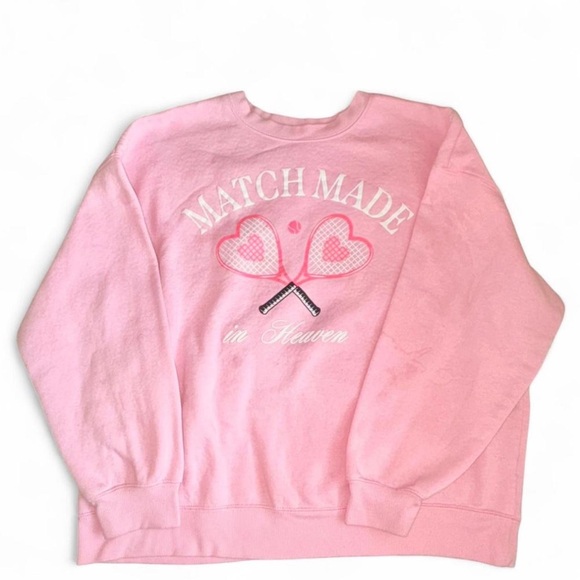 Wound Up Sweaters - Wound Up Pink Crewneck - “Matchmade in Heaven” - XXL